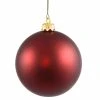 Hot Sale 😉 Orange Ornaments Vickerman 4 In. Matte Ball Ornament - Set Of 6 ✨ -Christmas Ornaments Shop masterVKR3958