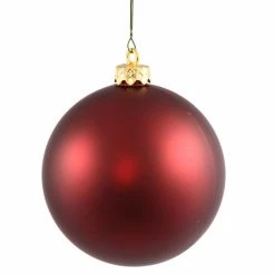 Hot Sale 😉 Orange Ornaments Vickerman 4 In. Matte Ball Ornament - Set Of 6 ✨