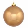 Deals ⭐ Orange Ornaments Vickerman 4 In. Shiny Ball Ornament - Set Of 6 🌟 -Christmas Ornaments Shop masterVKR3959