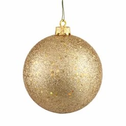 Flash Sale 🌟 Yellow Ornaments Vickerman 6 In. Sequin Ball Shatterproof Ornament - Set Of 4 🛒