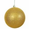Promo 😍 Yellow Ornaments Vickerman 10 In. Glitter Ball Ornament 🎉 -Christmas Ornaments Shop masterVKR3969