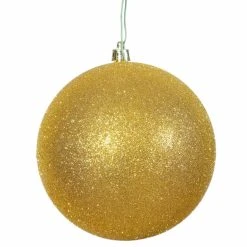 Promo 😍 Yellow Ornaments Vickerman 10 In. Glitter Ball Ornament 🎉