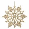 Outlet 🔥 Yellow Ornaments Vickerman 4 In. Champagne Glitter Snowflake - Set Of 24 🎉 -Christmas Ornaments Shop masterVKR881