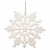 Hot Sale ✨ White Ornaments Vickerman 6.25 In. White Glitter Snowflake - Set Of 12 👏 -Christmas Ornaments Shop masterVKR882