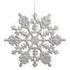 Best reviews of ✨ Metallic Ornaments Vickerman 6.25 In. Silver Glitter Snowflake - Set Of 12 ❤️ -Christmas Ornaments Shop masterVKR883
