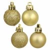 Best deal ⌛ Yellow Ornaments Vickerman 2.4 In. Gold 4 Finish Ornament Assorted - Set Of 24 🎁 -Christmas Ornaments Shop masterVKR929