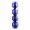 Discount ✔️ Blue Ornaments Vickerman 4 In. Cobalt Blue 4 Finish Ball Assorted - Set Of 4 ⭐ -Christmas Ornaments Shop masterVKR974