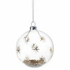 Wholesale 🛒 All Other Brands Metallic Ornaments Clear Ball With Accent Round Ornament Set 👏