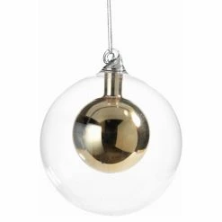 Best deal 🎉 All Other Brands Metallic Ornaments Double Glass Ball Ornament ✔️