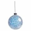 Hot Sale ✔️ All Other Brands Metallic Ornaments Silver And Blue Sequin Ball Ornament Set 🔔 -Christmas Ornaments Shop masterZODA634