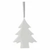 New ⭐ All Other Brands White Ornaments Ceramic Flat Tree Hanging Ornament - Set Of 8 ✔️ -Christmas Ornaments Shop masterZODA639