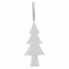 Cheapest 👏 All Other Brands White Ornaments Ceramic Flat Slim Tree Hanging Ornament - Set Of 8 ⌛ -Christmas Ornaments Shop masterZODA640