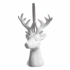 Cheapest โค๏ธ All Other Brands White Ornaments Ceramic Reindeer ๐ฅ Christmas Hanging Ornament - Set Of 6 โจ