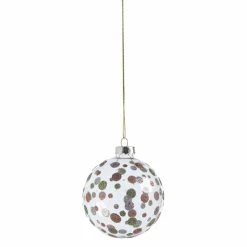 Deals 👍 All Other Brands Multicolored Ornaments Dixie Glittered Polka Dot Holiday Ball Ornament - Set Of 6 ✔️