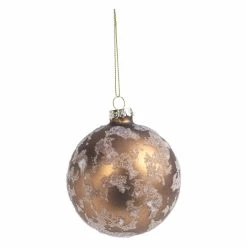Deals ❤️ All Other Brands Metallic Ornaments Abstract Beaded Hanging Copper Ball Ornament - Set Of 6 🥰