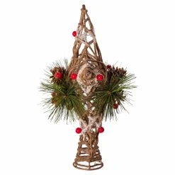 Hot Sale 🔥 Christmas Tree Toppers Kurt Adler 11 In. Natural Star With Pinecones Tree Topper 🌟 13 Hot Sale 🔥 Christmas Tree Toppers Kurt Adler 11 In. Natural Star With Pinecones Tree Topper 🌟 -Christmas Ornaments Shop scaleKSA3172