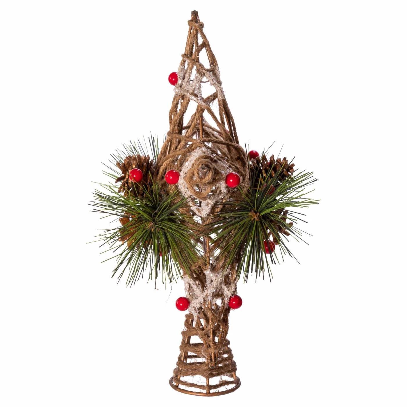 Hot Sale 🔥 Christmas Tree Toppers Kurt Adler 11 In. Natural Star With Pinecones Tree Topper 🌟 6 Hot Sale 🔥 Christmas Tree Toppers Kurt Adler 11 In. Natural Star With Pinecones Tree Topper 🌟 - Image 4