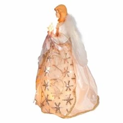 Outlet 🎉 Christmas Tree Toppers Kurt S. Adler UL 10 Light Boho Chic Angel Tree Topper ⭐ -Christmas Ornaments Shop scaleKSA3257