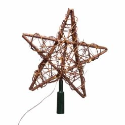 Top 10 🧨 Kurt S. Adler, Inc. ✨ Christmas Tree Toppers Kurt Adler 20-Light Fairy Light Natural Rattan Star Tree Topper ❤️ -Christmas Ornaments Shop scaleKSA3297