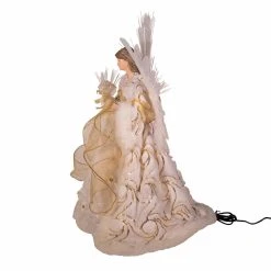 Flash Sale ✔️ Kurt S. Adler, Inc. ⌛ Christmas Tree Toppers Kurt Adler 16-Inch Fiber Optic LED Gold And White Angel Tree Topper ❤️ -Christmas Ornaments Shop scaleKSA3304