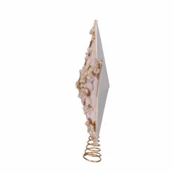 Best deal ❤️ Kurt S. Adler, Inc. ❄ Christmas Tree Toppers Kurt Adler 13.5-Inch 5-Point White And Gold Star Treetop ⌛ -Christmas Ornaments Shop scaleKSA3316