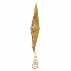 Brand new 🎉 Kurt S. Adler, Inc. ❄ Christmas Tree Toppers Kurt Adler 16-Inch Pearl And Gold Shimmer 8-Point Star Tree Topper ✨ -Christmas Ornaments Shop scaleKSA3620