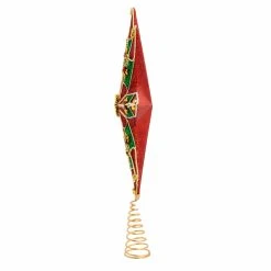 Best Sale ❤️ Kurt S. Adler, Inc. ✨ Christmas Tree Toppers Kurt Adler 16-Inch 8-Point Red, Green, And Gold Traditional Star Tree Topper ✨ -Christmas Ornaments Shop scaleKSA3622