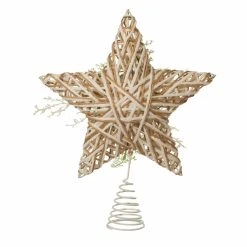 Buy 👍 Kurt S. Adler, Inc. ❄ Christmas Tree Toppers Kurt Adler 12-Inch Metal And Natural ❄ Christmas Tree Topper ⭐ -Christmas Ornaments Shop scaleKSA3624