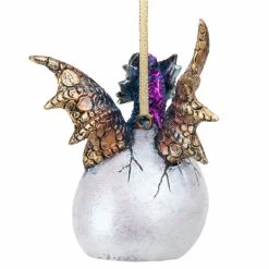 Brand new ✔️ Metallic Ornaments Design Toscano Hard Boiled Dragon Hatchling Holiday Ornament 🥰 -Christmas Ornaments Shop scaleTOSC4294