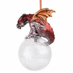Deals 🎁 White Ornaments Design Toscano The Pensive Percher Dragon 2018 Collectible Holiday Ornament 🔔 -Christmas Ornaments Shop scaleTOSC4321